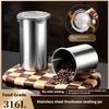 Storage Jars 500/900/1400ml Stainless Steel Sealed Container Jar Kitchen Barrel Organizer For Fresh Grain Vegetable Coffee