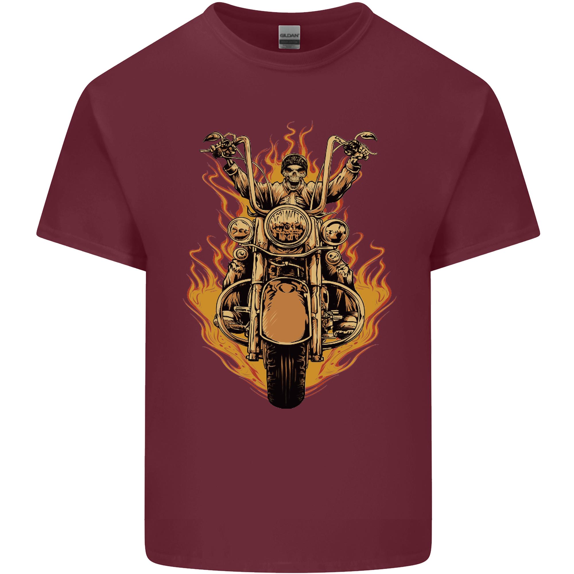 Skeleton Motorcycle Rider Unisexs Light Cotton TShirt S