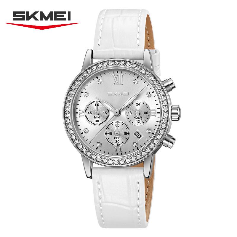 Watch waterproof watch quartz watch women's fashion diamond-encrusted high-value calendar quartz watch