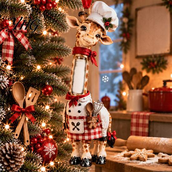 Ceremonial Money Gift Holders Giraffe Christmas Holder Ornament, Acrylic Cash Clip Hanging Decor for Unique Tree Bag Car, Cute Career Figurine,