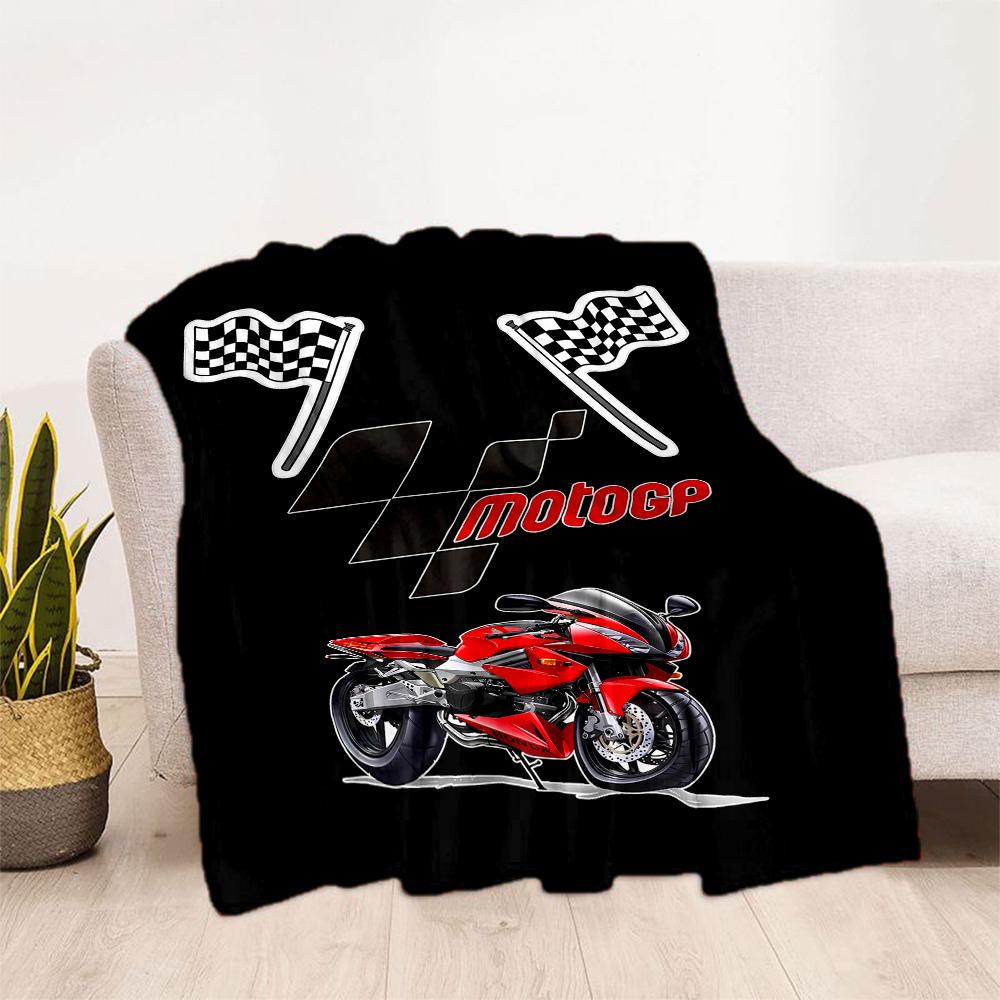 Motogp Flammen Logo Flanelldecke - Weich und geeignet für Sofas, Betten, Büros, Reisen, alle Jahreszeiten, tolles Geschenk für Feiertage und Geburtstage.