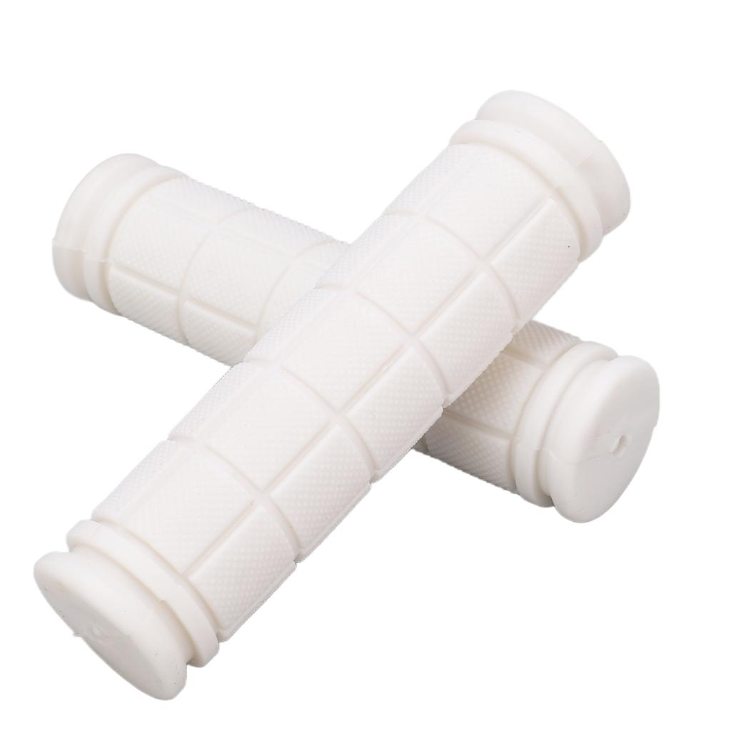 1 Pair Bike Handle Grip Rubber Bicycle Handlebar Grips Cover Cycling Replacement Parts White