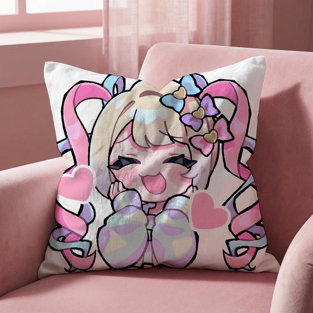Kawayii Needy Streamer Overload Cushion Cover Multi-Scene Pillow Cover for Home & Car - Reversible, Soft & Durable for Daily Use