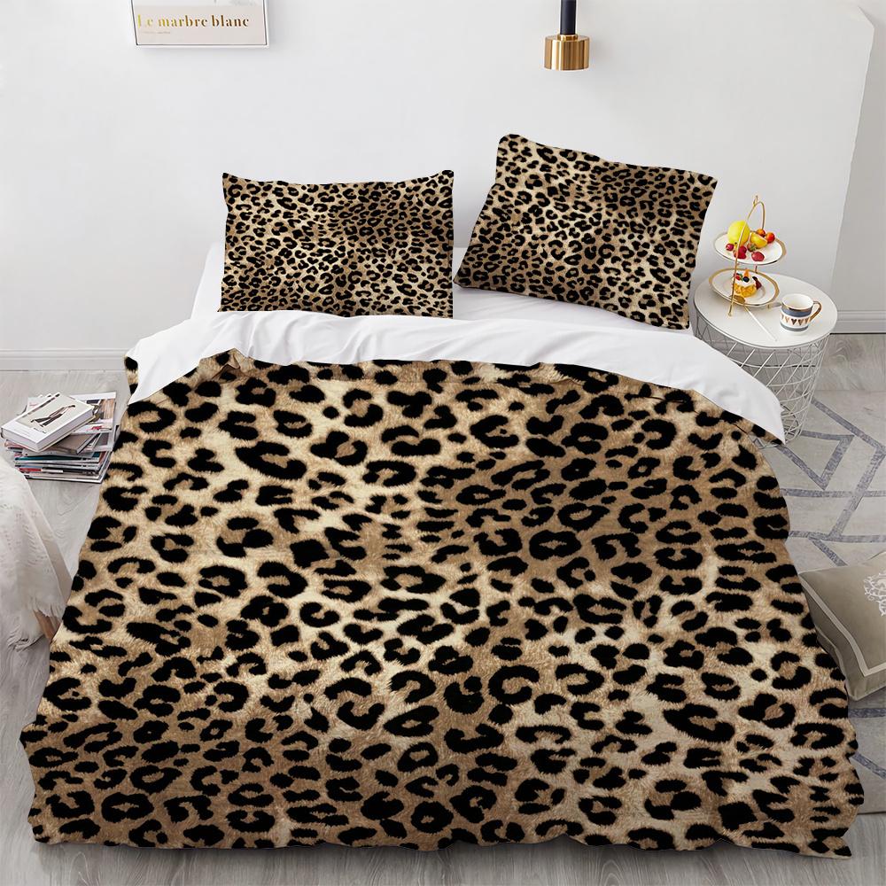 Animals Skin Texture Duvet Cover Set Tiger Snake Leopard 3D Print King Size for Kid Boy Bedding Set Polyester Comforter Cover