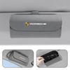 Suede Car Sun Visor Glasses Cover Sunglasses Storage Box Holder For Porsche Cayenne Panamera Macan 911 718 Cayman Taycan Boxster