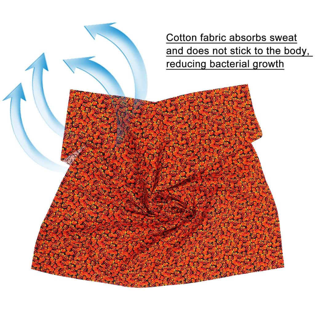 LIOOBO Halloween Cut Patchwork Fabric DIY Cotton Home 8 Pieces Fabric, Cloth, Fabric, Scraps, Set, Crafts, Pumpkin, Skeleton, Bat, Fabric, Handmade,