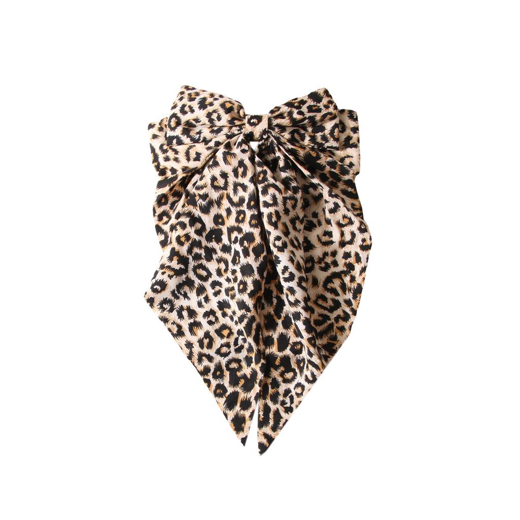 1/3PCS Printed Leopard Print Bow Hair Clip, High-end and Niche Retro Spring Clip, Women's Hair Accessory