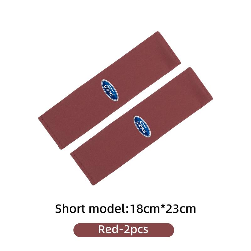KLKR3 Suede Car Seat Belt Shoulder Guard Anti-Wear Soft Wear Resistant For Ford Focus Mk2 Mk3 Mk4 Fiesta Ranger Mondeo S-MAX Kuga