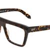Ochelari Pătrați Stil Off White 83 cu Carapace de Broască Țestoasă