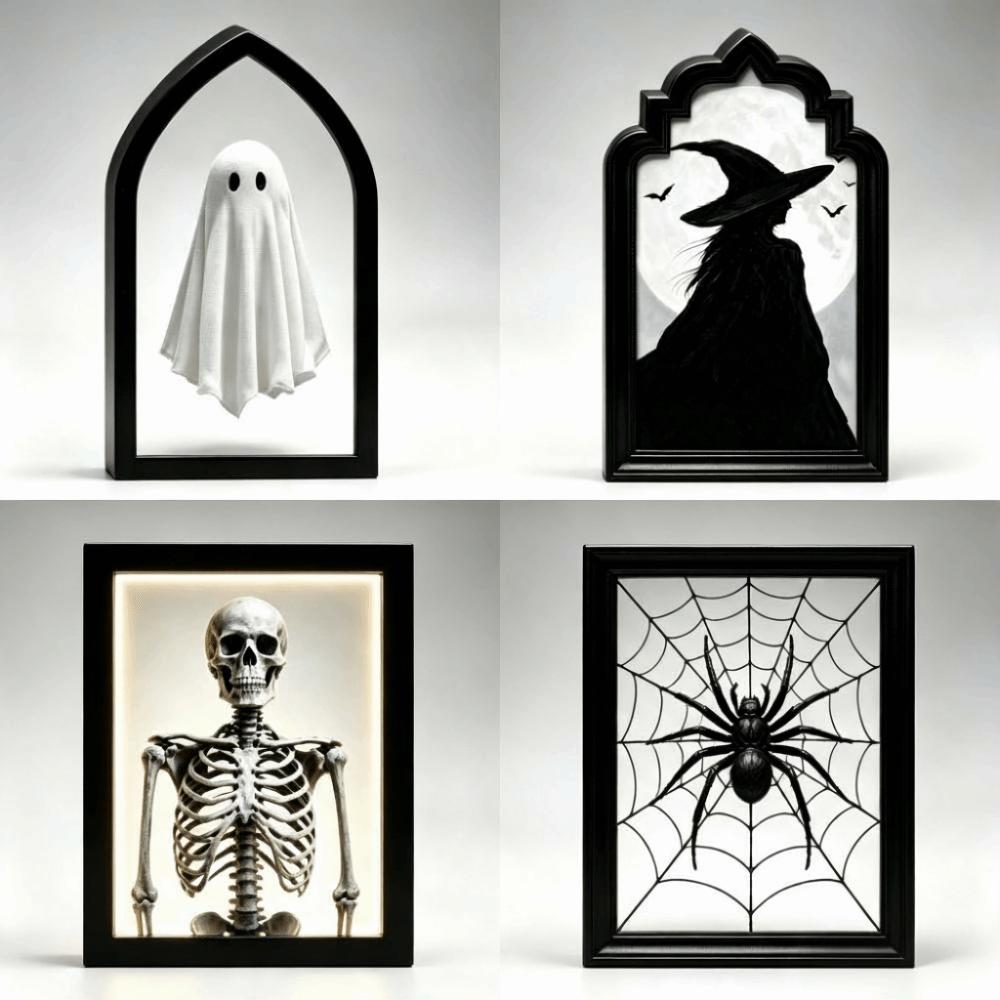 Holographic Hologram Ghost Mirror LED Light Up Illusion Mirror Wall Mirror Decor Wall Ornament