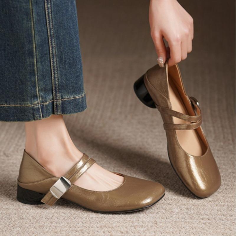 

Модная кожаная модная обувь на каблуке для женщин 2025 Новые элегантные неглубокие кроссовки Дизайнерская классическая уютная мягкая обувь для ходьбы Zapatillas Mujer 40