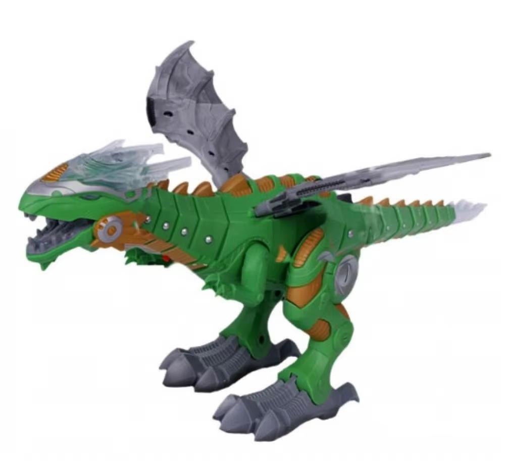 Electronic Dinosaurs Mechanical Walking Spray Flame With Lights Sound Large Wing Cartoon Animal Model Robot Pterosaurs Kids Toys