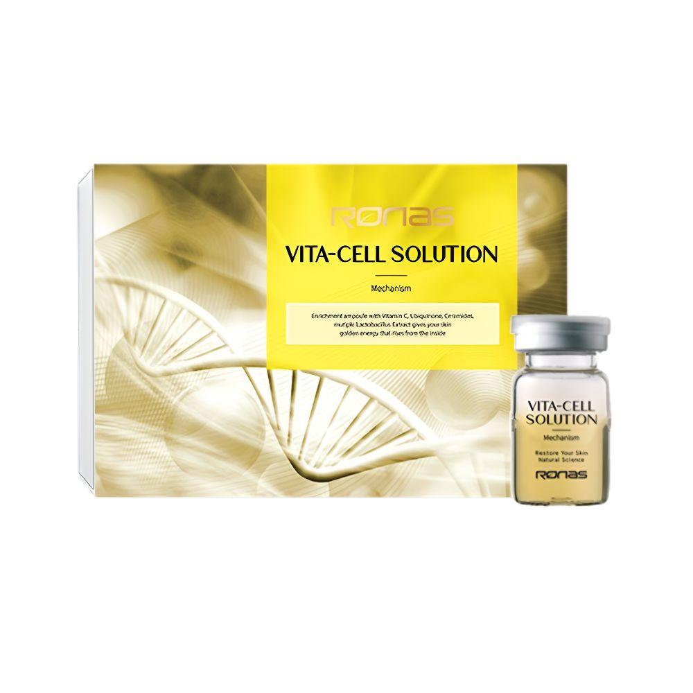 RONAS Vitacell Solution 5ml x 10EA with Vitamin Complex and Plant Callus Extract for Intensive Brightening and Bio Cellular Revitalizing