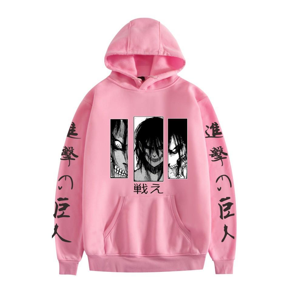 Anime útok na Titany Eren Yeager grafický tisk mikina pro muže a ženy Shingeki no Kyojin Harajuku unisex mikina