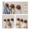 Strong Adhesive No-Drill Hook: Walnut Wood Key, Towel & Clothes Hanger for Bathroom & Hallway