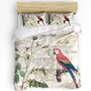 Vintage Letter Bird Rose Flower Retro Duvet Cover with Pillow Case Custom 3pcs Bedding Set Quilt Cover Double Bed Home Textile