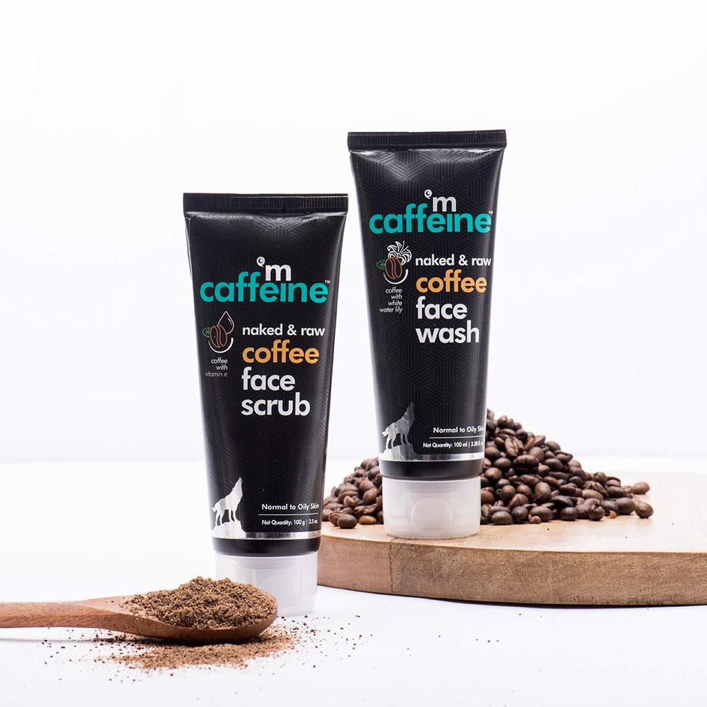 mCaffeine Coffee Face Wash & Scrub Combo Pack 100ml Each Pack of 2 Anti-Pollution Kit