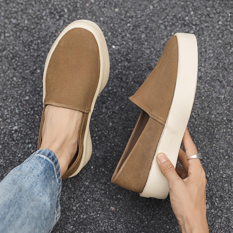 2026 Neue Herren Samt Mokassins Trendige Ein-Schritt-Schuh-Sets Fußkomfortschuhe Lässige Trendige Business-Kleiderschuhe