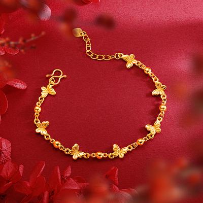 Light Luxury Super Bracelet, Feminine, Simple Golden Fairy Butterfly Bracelet Jewelry