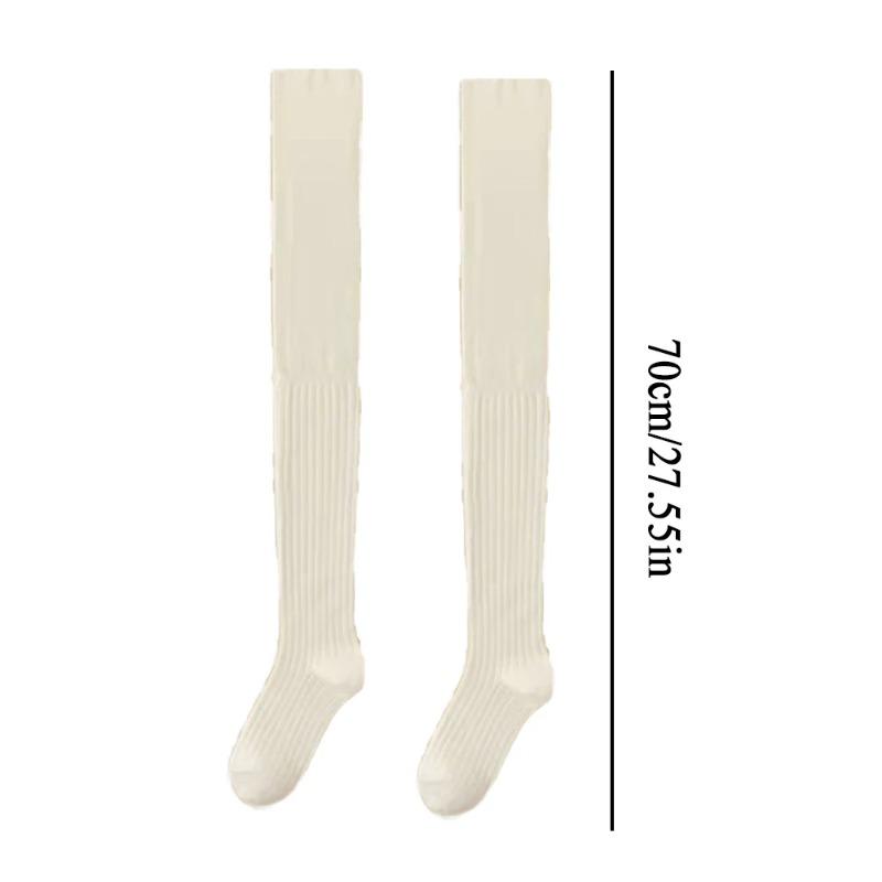 Fashion Women Knee Socks Splicing Soft Stockings Autumn Winter High Tube Thermal Socks Korean Preppy Style Casual Socks