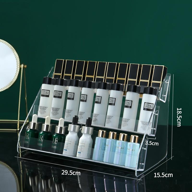 

3 4 5 Tier Clear Acrylic Makeup Organizer Display Stand Storage Rack for Lipstick Eyeshadow Cushion Cosmetics