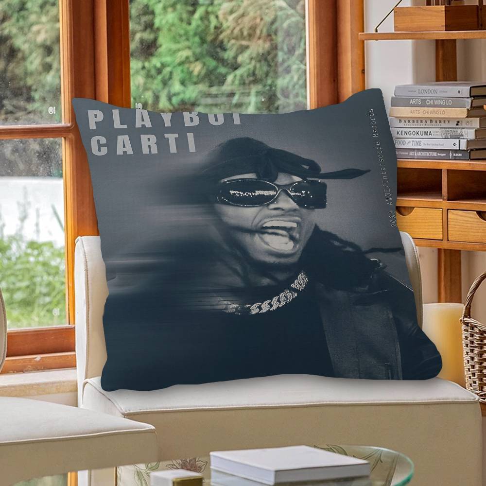 Mode Rapper P-Playboi C-Carti Stitch Gelukkige Draak kussensloop bankkussenhoes huis kamer decoratie kindergeschenk