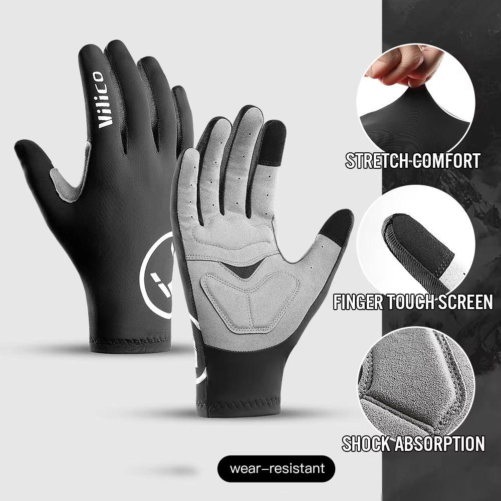 Shock Absorption Full Fingers Bicycle Mittens  Racing Road Bike Glove  Riding Driving