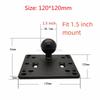 Jadkinsta 1 or 1.5 Inch Rubber Ball Mount To Aluminum Motorcycle Round Square Mounting Base Plate for Gopro Camera Cellphones