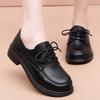 Mom shoes spring and autumn new flat-soled medium-old comfortable single shoes soft-soled medium-2 leather shoes women's non-slip work shoes