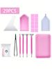 DIY Diamond Painting Tools and Accessories Set 12 18 29 37 45 56pcs for Kids and Adults with Box Pen Tweezers Glue Corrector and Complete Kit