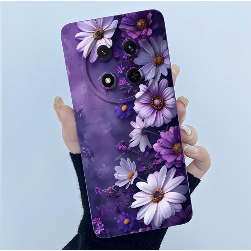 For Honor X9C 2024 Case Simplicity Flower Liquid Soft Silicone Back Cover for HonorX9c X 9C Phone Funda Magic7 Lite Bumper Shell