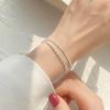 New Fashion Silver Colour Double Layer Bracelet Sparkling Exquisite Simple Women Bracelet Fine Jewelry Accessories