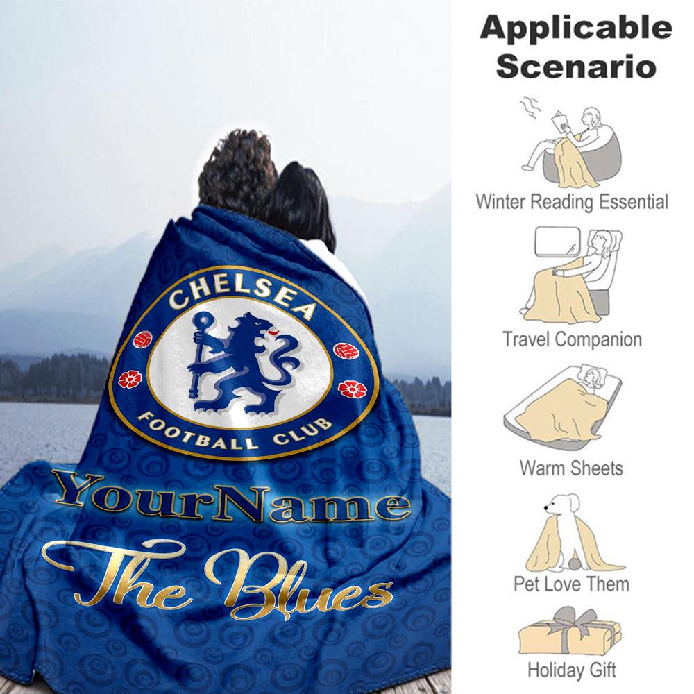 Chelsea Personalized Name Blanket Multi-purpose Customizable Blanket Comfortable Versatile for Seaside Office Chair Nap Chair Four Seasons Universal