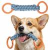 Bite-Resistant Double-Ring Dog Rope Toy Cotton Blend Durable Dog Toy  Tug Play