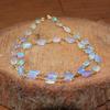 Ethiopian Opal Tumble Bead Necklace: Sterling Silver Wire Wrap, Handmade