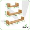 Honey Brown Wall Shelf For Living Room Bedroom 60X15X10