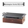 Korean Style Solid Alcohol BBQ Grill with Wooden Frame & Handle
