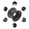 7" ATV Wheel Rim 3 Lugs 16x8-7 Tire Rim Parts for 125cc ATV Black Wheel Rim Tire 3 Holes 78mm Hole Distance, Black