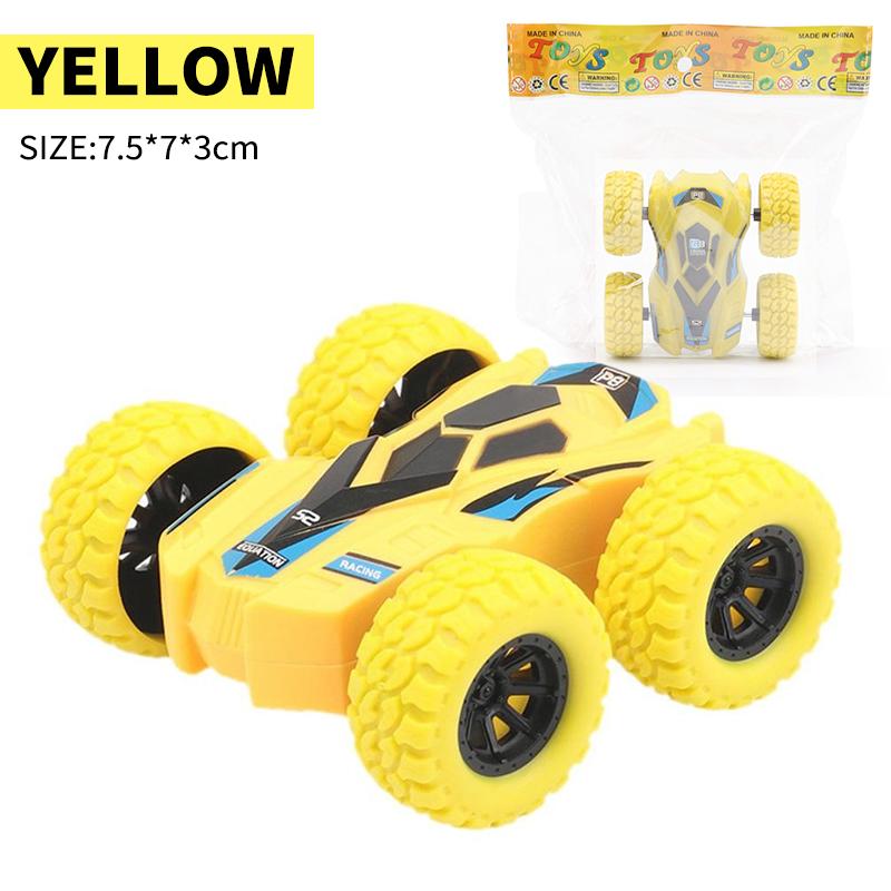 

Забавный автомобиль с откатом, двусторонний автомобиль, инерционная безопасность и устойчивость к падению, небьющаяся модель для детей, мальчиков, детский игрушечный автомобиль жёлтый