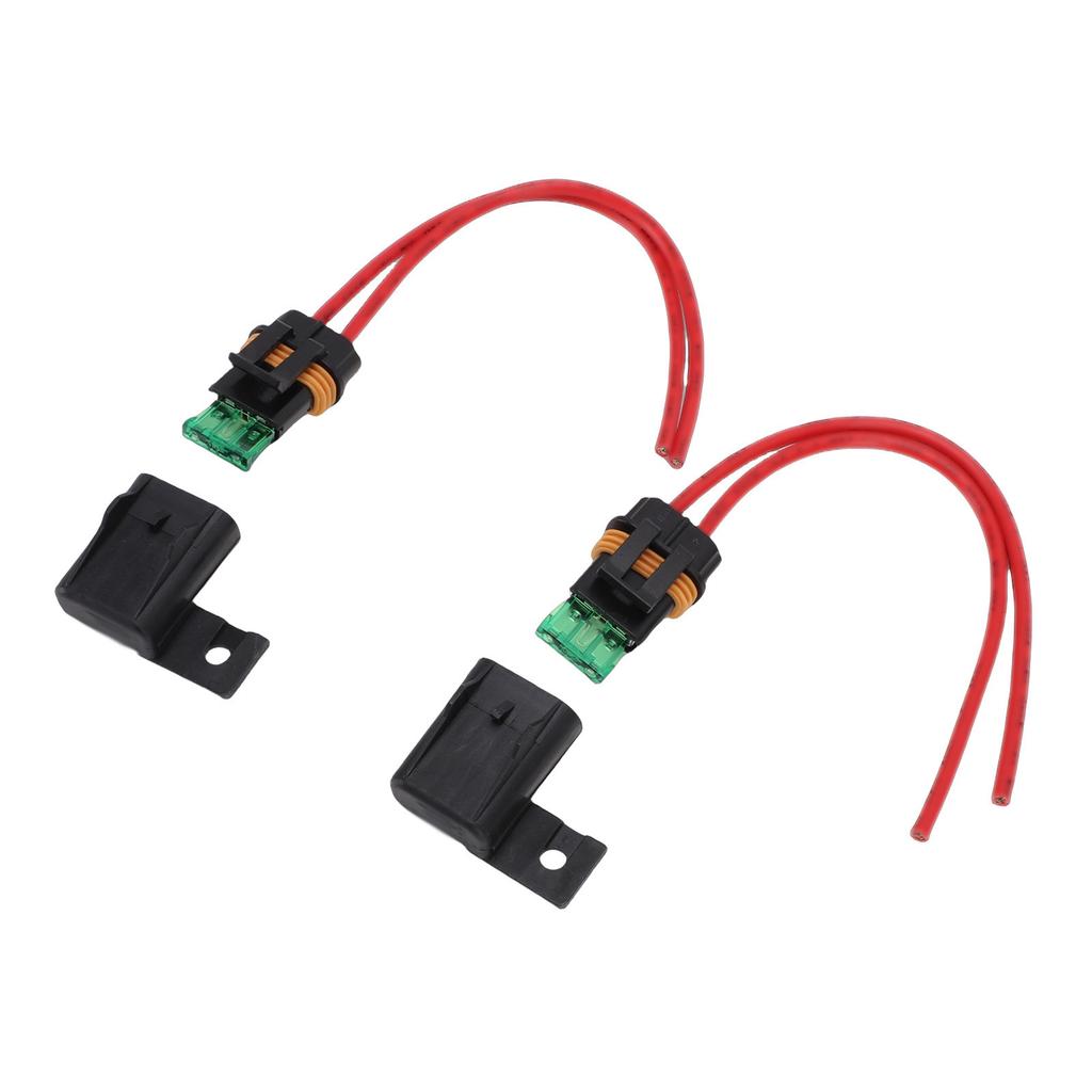 2PCS 12AWG Fuse Holders with 30A Standard Blade Fuse Water Proof Cover Kit for ATO ATC Car RV Truck Boat 20CM