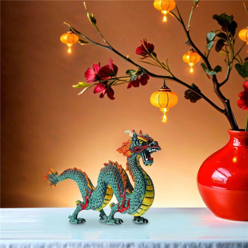 M-Modern-Dragon Statue Chinese Dragon Statue 2025 New Year Of The Dragon Gift Animals Figure Chinese Lucky Zodiac Sculpture