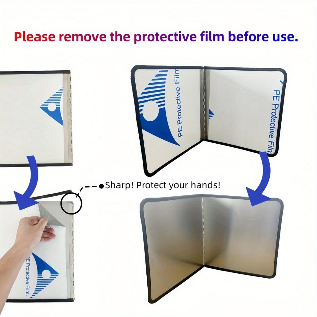 One Stainless Steel Splash Screen Set - Heat Resistant, Non-Stick Kitchen Stove Protection - 2 Foldable Panels for Home, RV, Camping