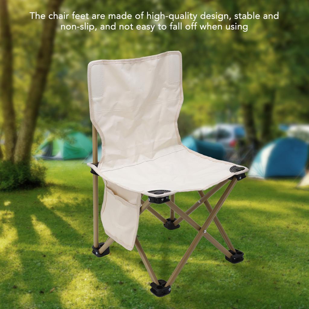 Folding Camping Chair Rust Proof Prevent Slipping Waterproof Portable Outdoor Chair for Fishing Camping Beach