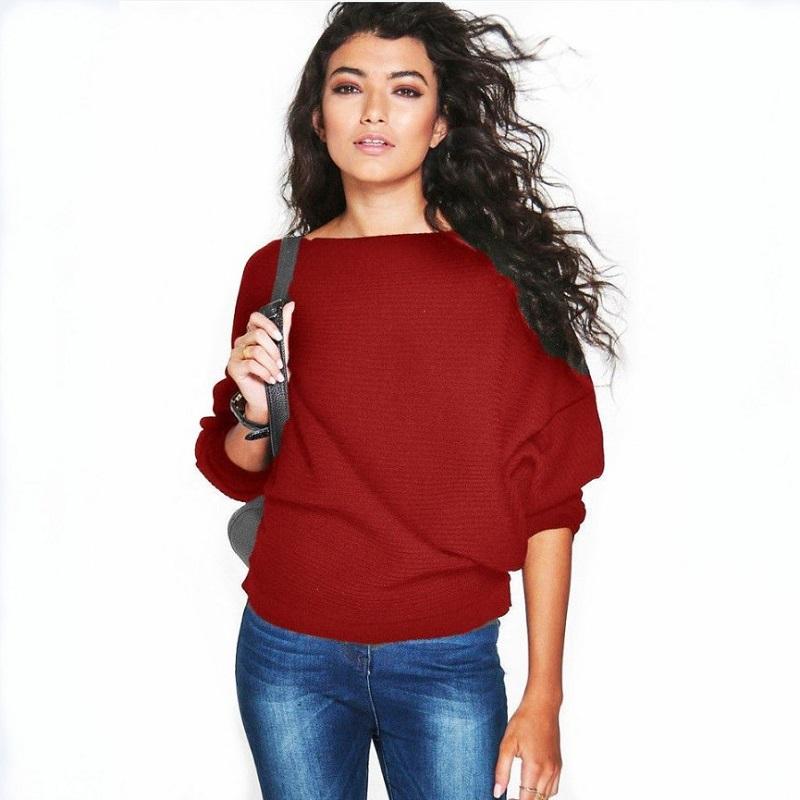 Sleeve Womens Long Baggy Ladies Pullover Top Knitted Oversized Sweater Jumper
