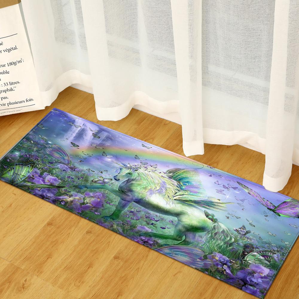 Unicorn Carpet Long Floor Mat Love Theme Doormat