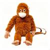 Monkey Backpack Cute Soft Stuffed Fuzzy Bag for Young Children, Girls, Outings, Travel,
