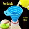 Foldable Telescopic Candy Color Funnel: High-Temperature Resistant Long Neck for Kitchen Oil Filling