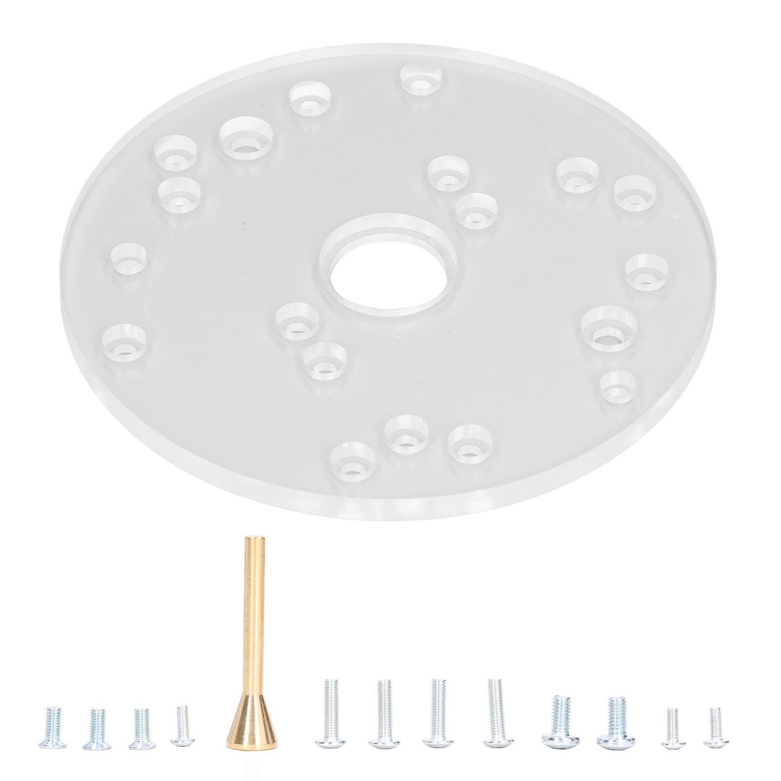 

Universal Router Plate Kit Acrylic Baseplate for Bosch 6 12in with Centering Pin