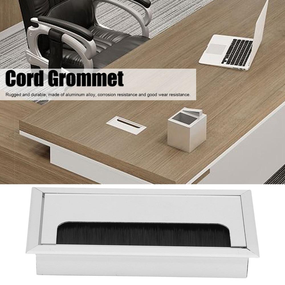 Aluminiumlegierung Drahtlochabdeckung 160mm x 80mm Rechteck Kabeldurchführung Kabeldurchführung Computertisch