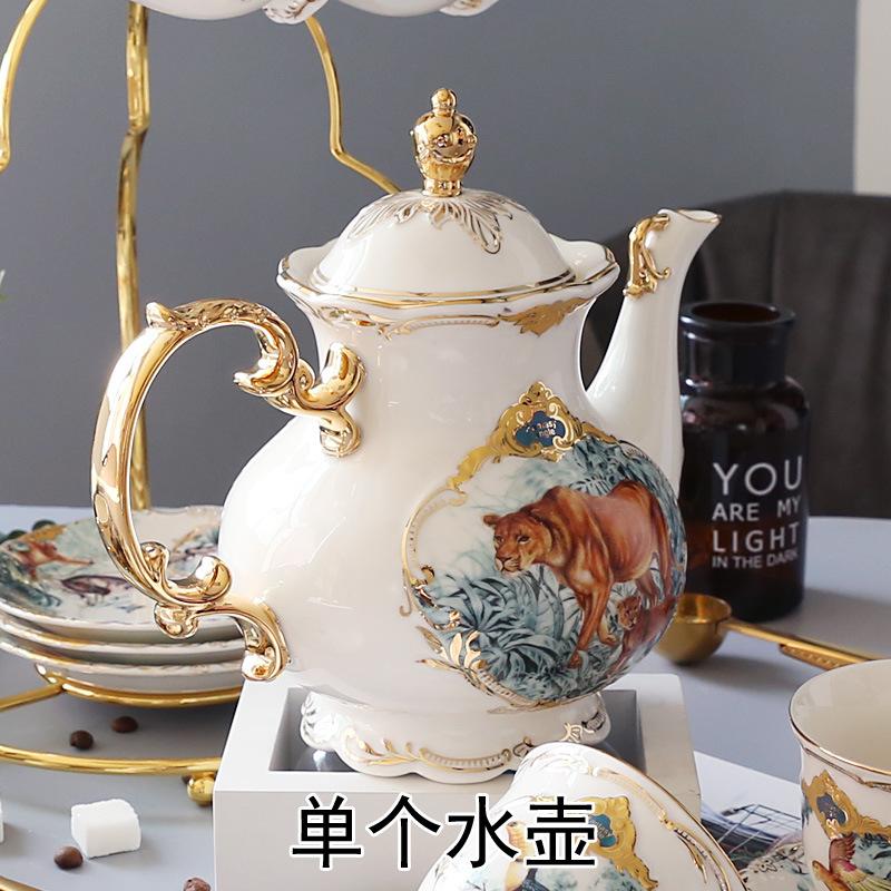 English Complete Set Of Coffee Set Creative Household Flower Tea Afternoon Tea Ceramic Tea Set Coffee Cup Saucer